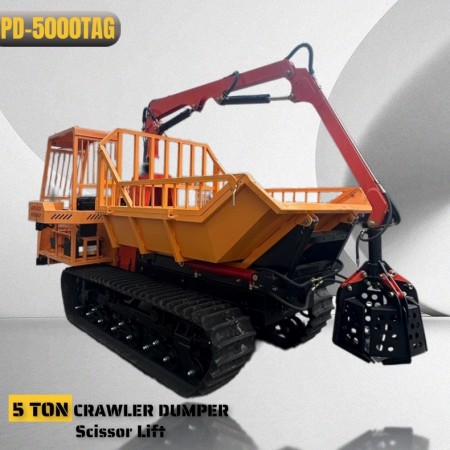 Dumper Crawler 5 Ton miaraka amin'ny Crane Grab